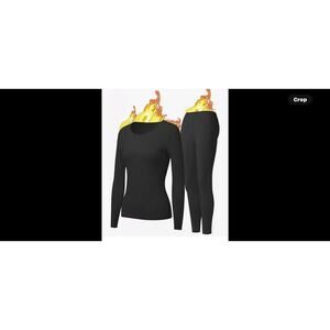 UNIQUEBELLA Wommen Thermal Long Johns Base Layer Bottom Top Warm Underwear Set